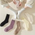 thumbnail image 4 of Women Socks Wool Autumn Winter Warm Snow Thick Plush Hairy Soft Postpartum Stockings Floor Sleep Socks, 4 of 9