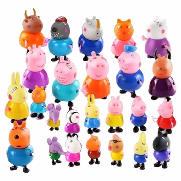25Pcs Peppa Pig Family Friends Emily Action Figures Toys -US Fast Shipping