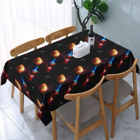 

Tablecloth Starry Sky Table Cloth For Rectangle Tables Waterproof Resistant Picnic Table Covers For Kitchen Dining/Party(54x72in)