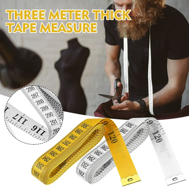  Tape Measure Body Measuring Tape, 120 Inch Soft Fabric Measuring  Tape for Sewing Cloth Measurement, Double Scale Tailor Ruler for Weight  Loss Medical Measurement Nursing Craft(2 Pack/Black)
