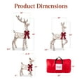 thumbnail image 3 of Best Choice Products 3-Piece 2D Deer Family Set, Lighted Christmas Outdoor Decoration w/ 175 Lights, Stakes - Rattan, 3 of 8