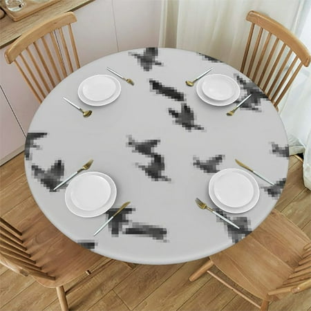 

HAOXIT Lifestyle Tablecloth Group of Pigeon Gulls Birds Dove Flying on Sky Urban Scenic Move on Photo Print Rectangular Table Cover for Dining Room Kitchen DecorGrey 54-58