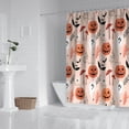 thumbnail image 2 of Pastel Halloween Pumpkins Ghosts and Bats Shower Curtain 72"x84" ,Bathroom Decorative Shower Curtains Set with 12 Hooks,Modern Waterproof Washable Shower Curtain, 2 of 6