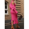 thumbnail image 2 of Conjunto de Dos Piezas para Mujer PRETTYGARDEN Vestido Maxi de Punto Rojo Rosa Talla M, 2 of 8