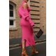 thumbnail image 2 of Conjunto de Dos Piezas para Mujer PRETTYGARDEN Vestido Maxi de Punto Rojo Rosa Talla M, 2 of 8