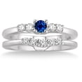 thumbnail image 2 of 1.25 Carat Sapphire and Diamond Inexpensive Bridal Set on 10k White Gold, 2 of 2