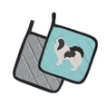 thumbnail image 2 of Carolines Treasures BB3737PTHD Japanese Chin Checkerboard Blue Pair of Pot Holders 7.5HX7.5W multicolor, 2 of 3