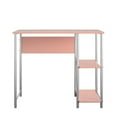 Mainstays Basic Metal Student Computer Desk, Light Pink