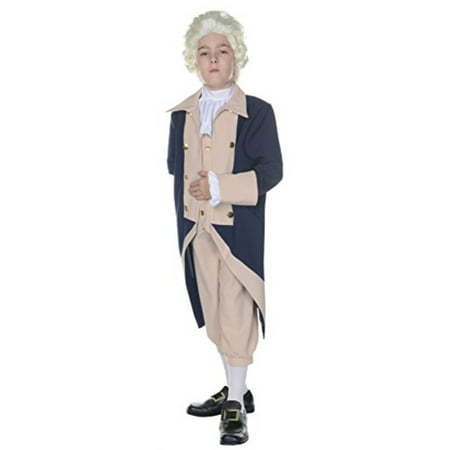 UHC George Washington Outfit Funny Theme Child Fancy Dress Halloween Costume, Child S 4-6