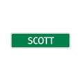 thumbnail image 1 of Scott Boys Children Name Letter Printed Label Indoor Outdoor Wall Plaque Decoration Aluminum Sign 4"x18", 1 of 1