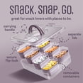 thumbnail image 6 of Cook With Color 8-Compartment Snackle Box Food Storage Carrier and Container, Charcuterie Container, Divided Serving Tray with Lids and Handle, Purple, Portable and Dishwasher Safe, 6 of 7