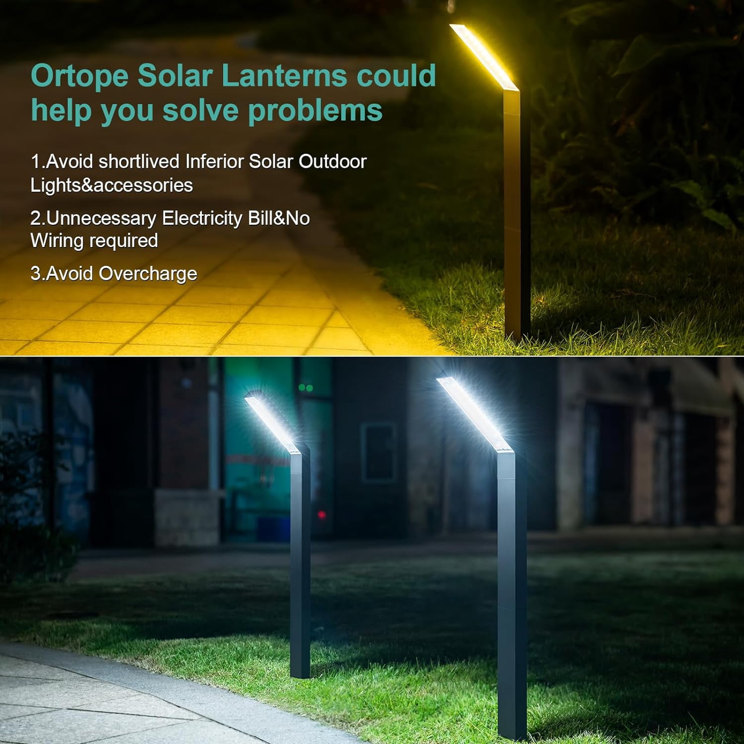 Oshine Solar Pathway Lights Outdoor 4 Pack Waterproof Solar Garden Lights 200Lumen LED Bright Landscape Lighting for Outside,Yard,Driveway,Walkway ,Patio,Lawn,Decoration(Warm/Cool/Neutral Light)