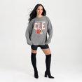 thumbnail image 3 of Women's Gameday Couture Gray Cleveland Browns Oversized Pure Motion Corded Sweatshirt, 3 of 4