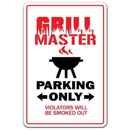 GRILL MASTER Decal BBQ cookout tailgating cook dad burger hot dogs | Indoor/Outdoor | 5
