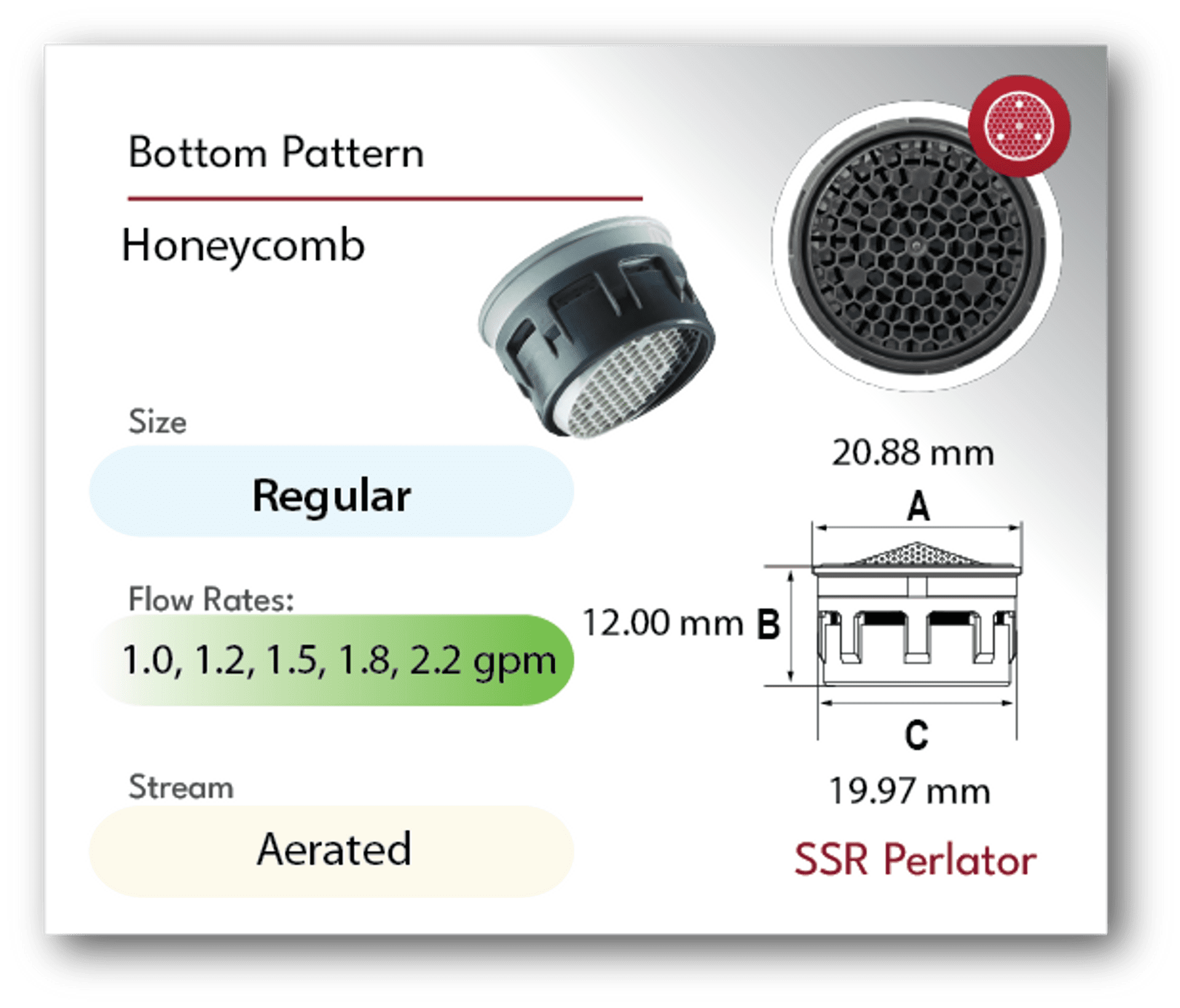 Pro-Pack 10 Neoperl Faucet Aerators 1.5 gpm Swivel Tip Soft Stream
