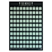 Gift Republic 100 Movies Bucket List Poster, Black