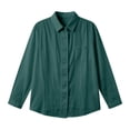 thumbnail image 4 of Womens Long Sleeve Shirts Button Down Blouses Collared Solid Color Fashion Business Tops, 4 of 4