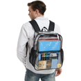 thumbnail image 4 of Mochila USPECLARE transparente, resistente y transparente para la escuela, 4 of 8