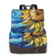 thumbnail image 1 of Balery vintage Starry Sunflower Mochila de Cuero para Mujeres, Gran Capacidad, Bolsa de Viaje Multifuncional, Mochila de Cuero y Bolsa de Hombro para Mujeres, 1 of 4