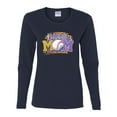 thumbnail image 3 of Baseball Mom Cheetah Glitter Sports Womens Graphic Long Sleeve T-Shirt, Navy, Medium, 3 of 5