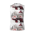 thumbnail image 6 of Picia Christmas Snowman With Hat mens Cotton Tank Undershirts , Moisture-wicking Ribbed Tanks, Lightweight Cotton Tank Undershirts-Large, 6 of 8
