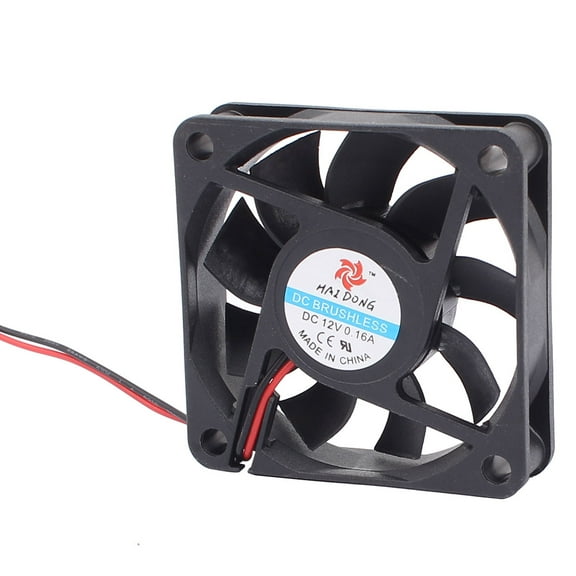 DC 12V 60mmx60mmx15mm 9 Vanes Cooling Cooler Fan w Metal Finger Guard