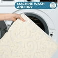 thumbnail image 5 of Superior Venere Floral Scroll Washable Bath Rug, Set of 2, Medium, Ivory, 5 of 12
