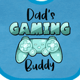 thumbnail image 4 of Inktastic Dad's Gaming Buddy Aqua Controller Boys or Girls Baby Bib, 4 of 4