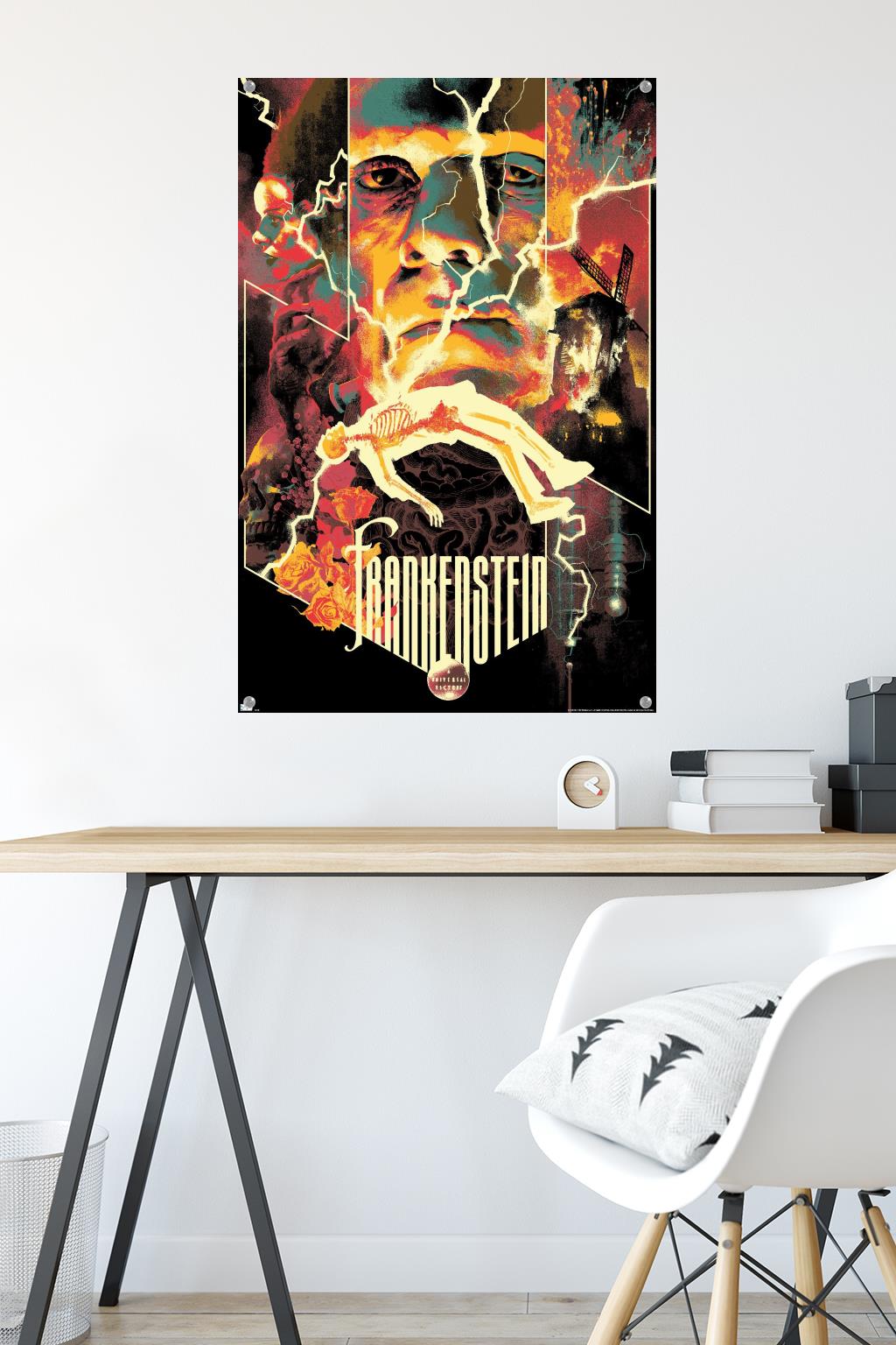 Frankenstein - Collage Wall Poster with Pushpins, 22.375" x 34"