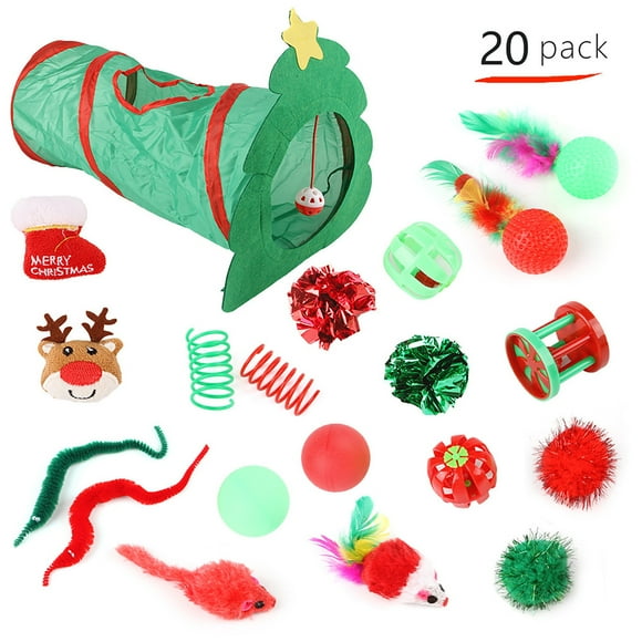 ZHENYANGli Extra Tough Dog Toys for Aggressive Chewers Large Dog Tough Dog Toys for Large Dogs No Stuffing Outdoor Toys Christmas Trees Hidden Tunnels Foldable Cats Sleeping Tunnels