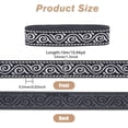 thumbnail image 2 of 10m Long Black Floral Pattern Embroidery Ribbon 3.3cm Wide Ethnic Style Jacquard Swirl Wired Ribbon Polyester Webbing Decorative Tyrolean Ribbon for Gift Wrapping Party Decoration, 2 of 7
