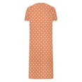 thumbnail image 5 of Dasayo Zipper Womens Nightgowns Orange Chemise Nightshirts Polka Dot Side Split Sleep Shirt Sleep Dress for Women L, 5 of 7