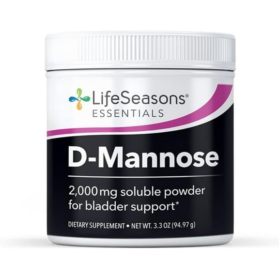 LifeSeasons D-Mannose Powder - Fast-Acting UTI Relief - Urinary Tract Health Supplement - Supports Healthy Levels of Microflora & Eases Bladder Discomfort - 45 Servings