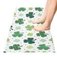 thumbnail image 5 of Haosy Clover with Green Plaid Bathroom Rugs Non Slip Absorbent Soft Plush Quick Dry Bath Mat, 39"x20", 5 of 8