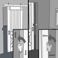 thumbnail image 3 of Pestillo para puerta corrediza, pestillo para puerta, pestillo para ventana corrediza, kit de cerradura para puerta de granero, 3 of 4