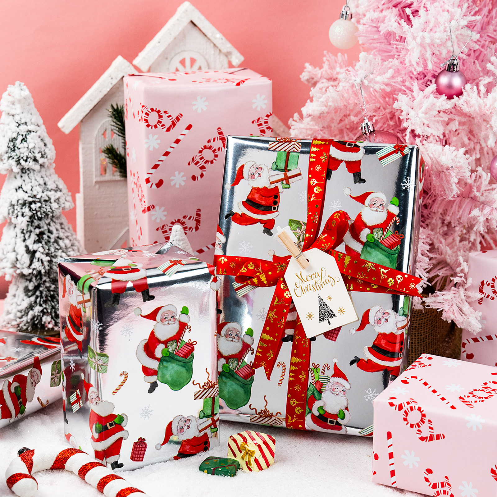 Homeral Reversible Christmas Wrapping Paper Roll photo 5