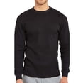 thumbnail image 2 of JTieacloth Knitted Pullover Sweaters Men's Autumn Winter Casual Brushed O Neck Long Sleeve Base Shirt Top Blouse(Black), 2 of 4