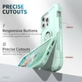 thumbnail image 7 of for iPhone 13 Pro Case, Rugged Shockproof Heavy Duty Soft TPU Rubber Bumper Hard PC Back Hybrid Protective Case [with Ring Stand] for iPhone 13 Pro (Without Screen Protector) - Green, 7 of 7