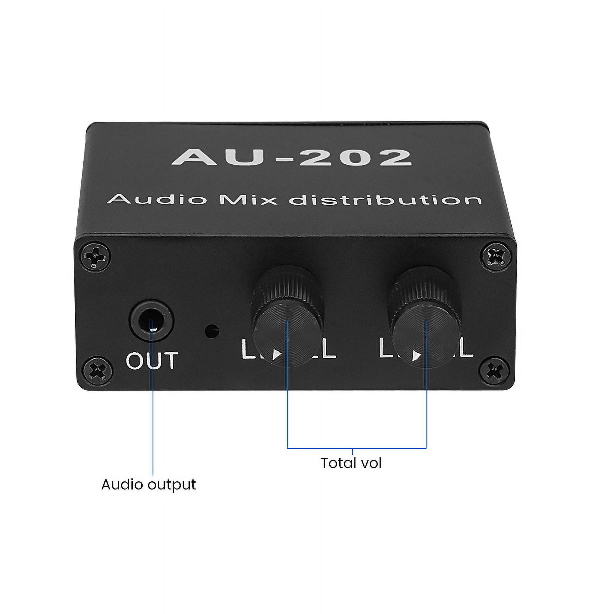 NATEFEMIN Dual Input Audio Mixer Board for Studio Use, NJM4580 OP AMP, Stable Low Noise, Compact Size