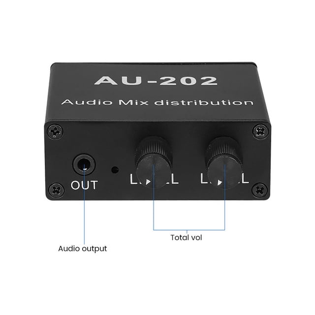 NATEFEMIN Dual Input Audio Mixer Board for Studio Use, NJM4580 OP AMP, Stable Low Noise, Compact Size