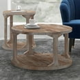 thumbnail image 4 of Rustic Modern Solid Wood Coffee Table in Distressed Natural, 4 of 7