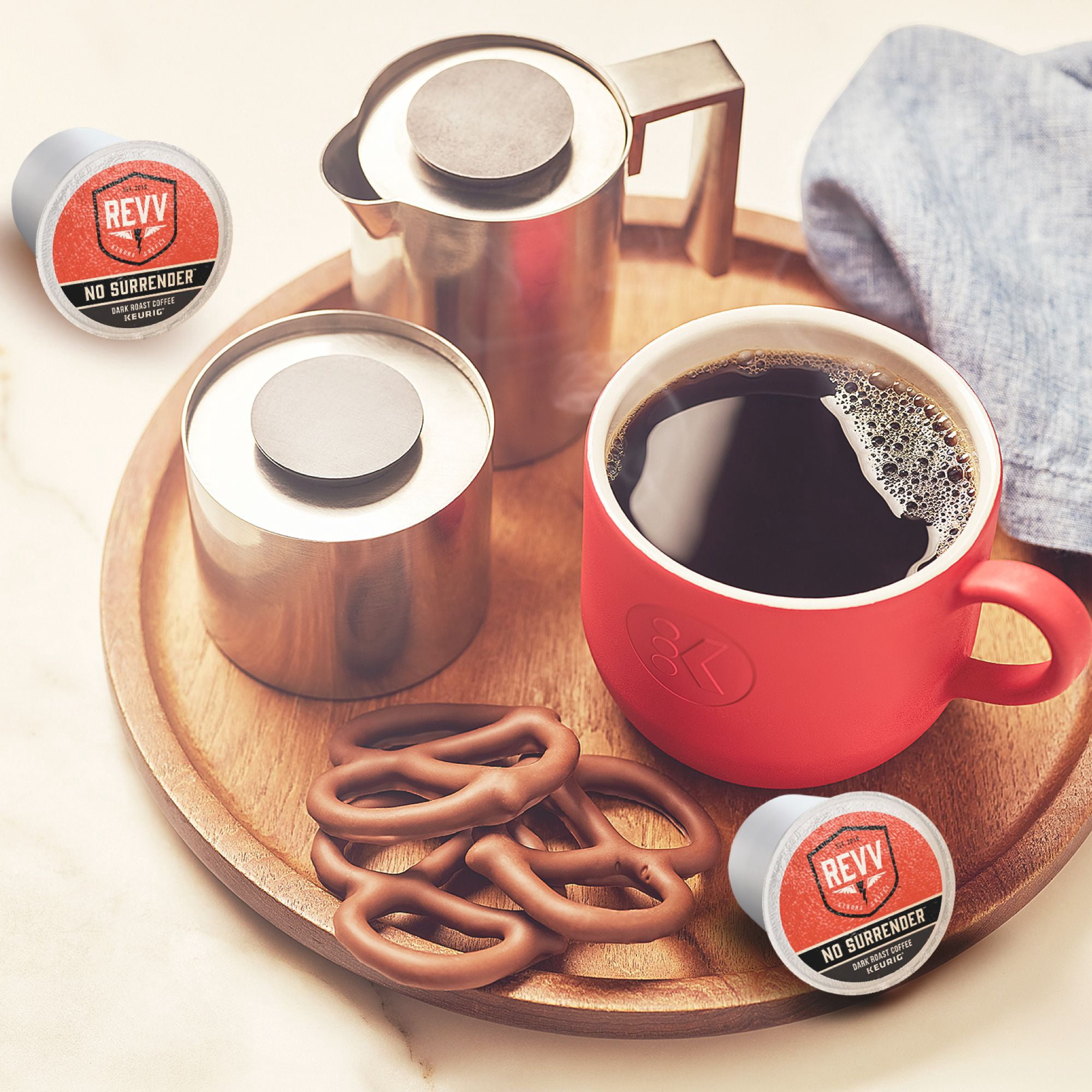 Revv No Surrender Coffee, Keurig K-Cup Pods, Dark Roast, 16ct