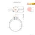 thumbnail image 4 of Angara Bezel-Set Round Freshwater Cultured Pearl Solitaire Engagement Ring in Platinum for Women | June Birthstone Jewelry for Her, 4 of 8