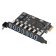 thumbnail image 5 of Tarjeta de expansión Pcie, tarjeta de expansión USB3.0 Tarjeta de expansión PCIE US Tarjeta de expansión PC Eto US Máxima comodidad, 5 of 9