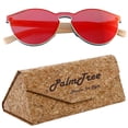 thumbnail image 1 of Lentes Modernos de Colores Freedom Red UV400 Policarbonato Madera de Bambú VentDepot PalmTree, 1 of 1