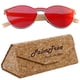 thumbnail image 1 of Lentes Modernos de Colores Freedom Red UV400 Policarbonato Madera de Bambú VentDepot PalmTree, 1 of 1