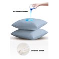 thumbnail image 4 of Pack of 2 Outdoor Pillow Covers, Solid Color Light Blue Waterproof Square Throw Pillowcase Cushion Decorative Pillow Covers for Couch Patio Tent, 16x16 in, 4 of 6
