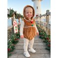 thumbnail image 5 of RUINIXCW Newborn Baby Christmas Costume Infant Baby Girl Boy Christmas Outfit Fall Winter Fleece Romper Sleeveless Hooded Zipper Xmas Cosplay Clothes, 5 of 9