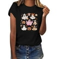 thumbnail image 2 of Drses‌‌ ‌‌‌‌‌‌‌‌‌‌‌‌‌‌‌‌‌‌‌‌Women's Halloween Ghost & Pumpkin Graphic T-Shirt - In My Spooky Era Short Sleeve Crew Neck Tee, 2 of 4