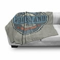 thumbnail image 3 of Rhode Island Soft Flannel Fleece Throw Blanket, United States Ocean State of America Grungy Western Style Illustration, Cozy Plush for Indoor and Outdoor Use, 60" x 80", Multicolor, by Ambesonne, 3 of 6